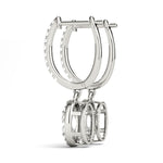 Lab Diamond Halo Round Earring Pair