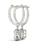 White Gold Lab Diamond Halo Earrings