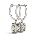 Yellow Gold Lab Diamond Halo Earring Pair