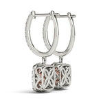 18K Rose Gold Round Diamond Halo Earrings