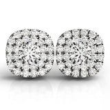 Rose Gold Lab Diamond Halo Earrings