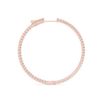Rose Gold Lab Diamond Inside Out Hoop Earrings