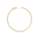 18K Yellow Gold Diamond Inside Out Hoop Earrings