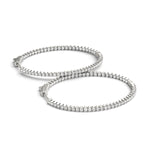 14K White Gold Lab Diamond Inside Out Hoop Earrings
