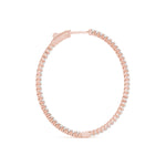 18K Rose Gold Diamond Inside Out Hoop Earrings