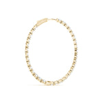 14K Yellow Gold Lab Diamond Inside Out Hoop Earrings