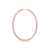 18K Rose Gold Lab Diamond Inside Out Hoop Earrings