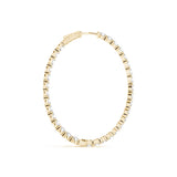 18K Yellow Gold Lab Diamond Inside Out Hoop Earrings