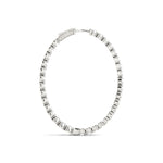 14K White Gold Lab Diamond Inside Out Hoop Earrings