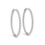 Diamond Lab Grown Inside Out Hoop Earrings