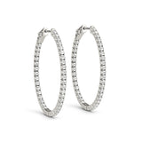 Diamond Lab Grown Inside Out Hoop Earrings