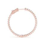 Rose Gold 0.25ctw Lab Diamond Inside Out Hoops