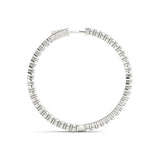 14K White Gold Diamond Inside Out Hoop Earrings