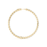 14K Yellow Gold Lab Diamond Inside Out Hoop Earrings