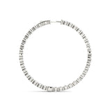 14K White Gold Lab Diamond Inside Out Hoop Earrings