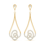 14K Yellow Gold Multi-Diamond Fashion Earrings