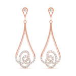 Rose Gold Lab Diamond Fashion Earring Set