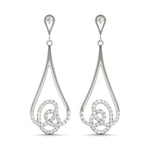 Platinum White Diamond Fashion Earrings