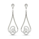 18K White Gold Lab Diamond Earring Pair