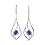 Lab Diamond Oval Accent Fashion Earrings