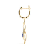 14K Yellow Gold Lab Diamond Oval Earrings