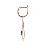 14K Rose Gold Lab Diamond Oval Earrings