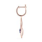 14K Rose Gold Lab Diamond Oval Earrings