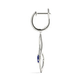 Platinum Lab Diamond Oval Accent Earrings