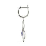 14K White Gold Lab Diamond Oval Earrings