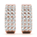 Rose Gold Lab Diamond J-Hoop Earrings 0.48ctw