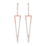 Rose Gold Lab Diamond Fashion Earrings