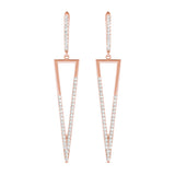 Rose Gold Lab Diamond Fashion Earrings