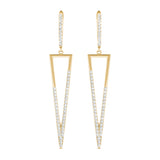14K Yellow Gold Multi-Diamond Fashion Earrings