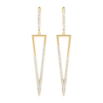 18K Yellow Gold Lab Diamond Fashion Earrings