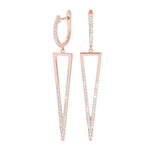 18K Rose Gold Lab Diamond Fashion Earrings
