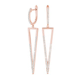 18K Rose Gold Lab Diamond Fashion Earrings