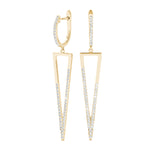 18K Yellow Gold Lab Diamond Fashion Earrings