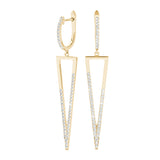 18K Yellow Gold Lab Diamond Fashion Earrings