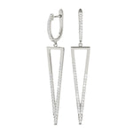 Platinum White Diamond Fashion Earrings