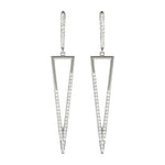 White Gold Lab Diamond Fashion Earring Set