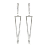 White Gold Lab Diamond Fashion Earring Set