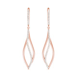 Rose Gold Lab Diamond Fashion Earring Pair
