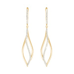 18K Yellow Gold Multi-Diamond Fashion Earrings