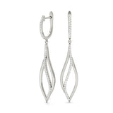 White Platinum Multi-Diamond Fashion Earrings