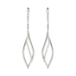 White Platinum Multi-Diamond Fashion Earrings