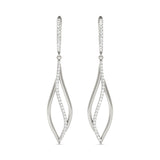 White Platinum Multi-Diamond Fashion Earrings