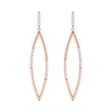 Rose Gold Lab Diamond Fashion Earring Pair