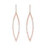 Rose Gold Lab Diamond Fashion Earring Pair