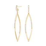 14K Yellow Gold Lab Diamond Fashion Earrings