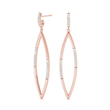 Rose Gold Lab Diamond Fashion Earring Pair